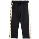 Elephant Shrew Panel Sweatpants in Black by Mini Rodini