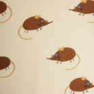 Elephant Shrew Tee in Beige by Mini Rodini
