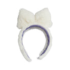Faux Fur Bow Headband in Off White by Mini Rodini