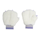 Faux Fur Mittens in Off White by Mini Rodini