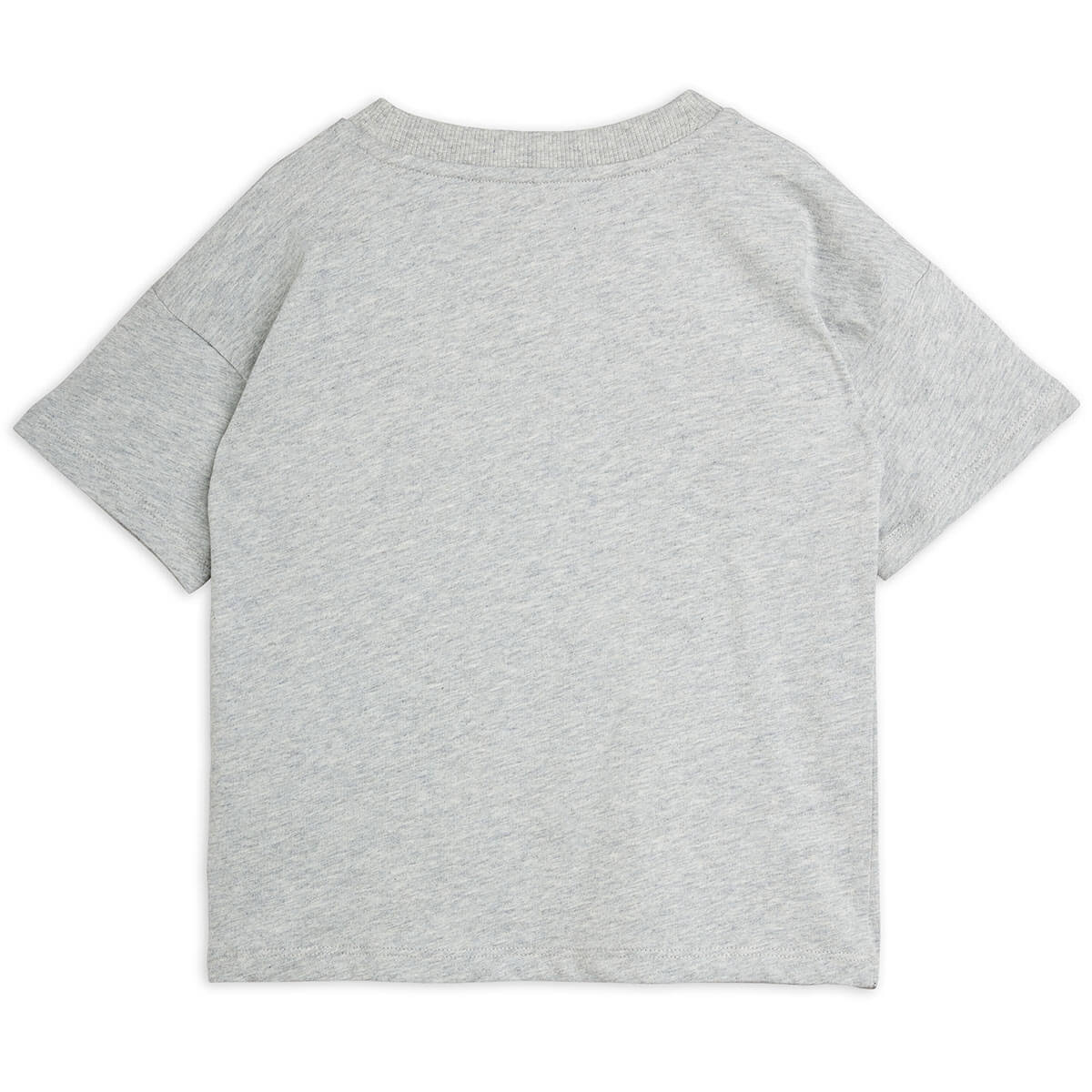 Heart Appliqué Tee in Grey Melange by Mini Rodini