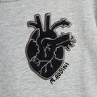 Heart Appliqué Tee in Grey Melange by Mini Rodini