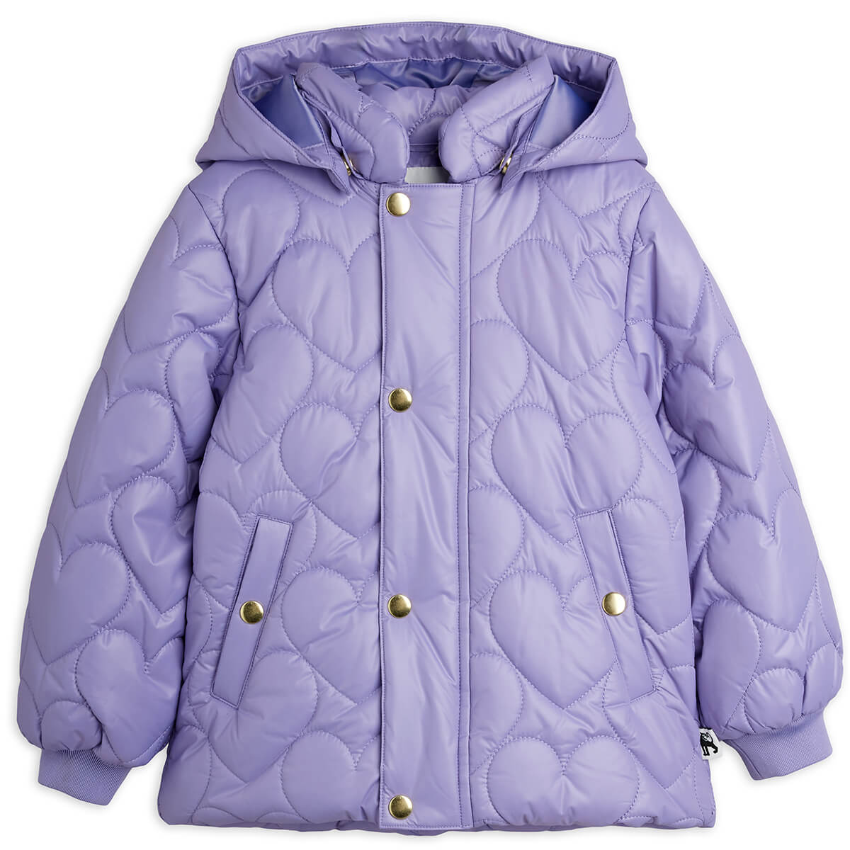Mini Rodini Heart Quilted Hooded Puffer Jacket – Junior Edition