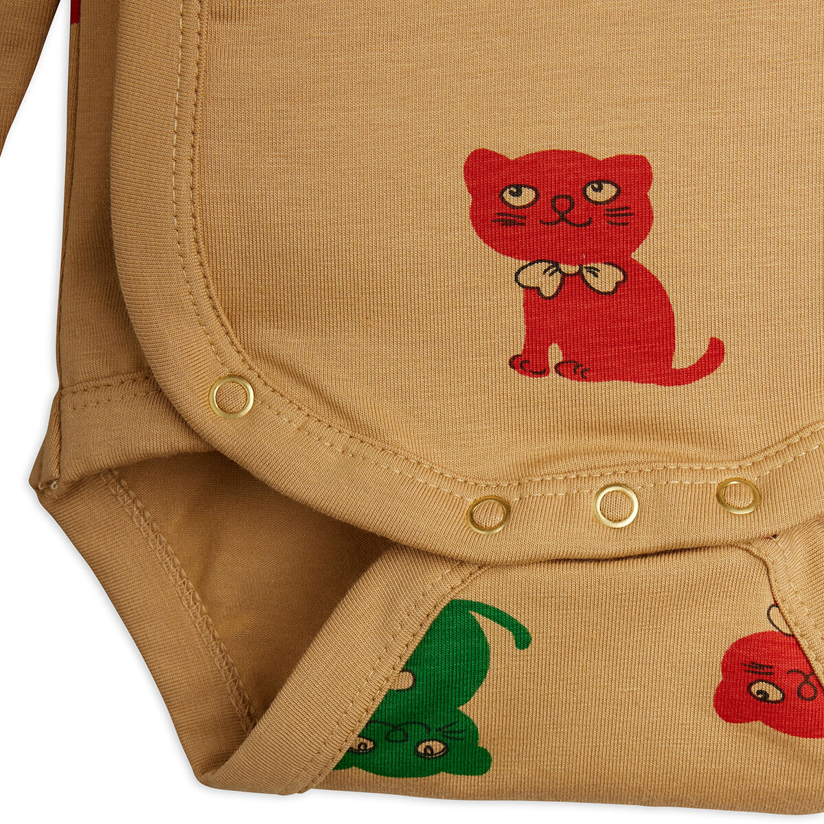 Kittens Baby Set in Beige by Mini Rodini
