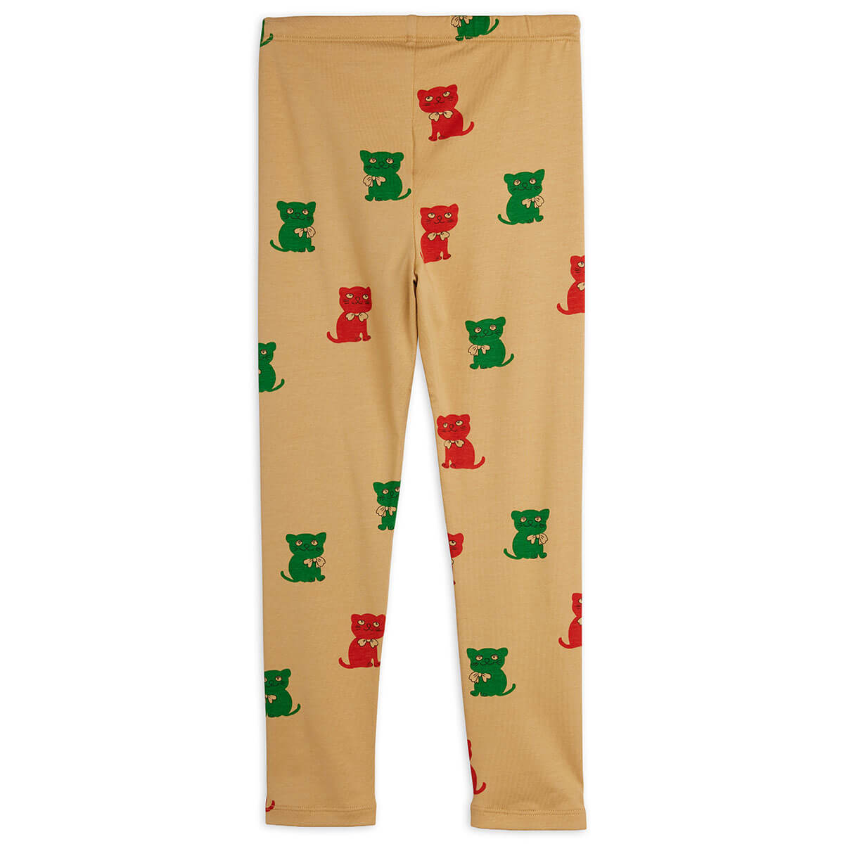 Kittens Leggings in Beige by Mini Rodini
