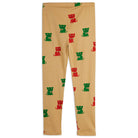 Kittens Leggings in Beige by Mini Rodini