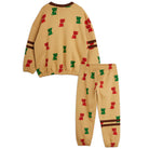 Kittens Stripes Sweat Set in Beige by Mini Rodini