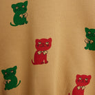 Kittens Stripes Sweat Set in Beige by Mini Rodini