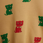 Kittens Stripes Sweatshirt in Beige by Mini Rodini