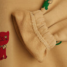 Kittens Stripes Sweatshirt in Beige by Mini Rodini