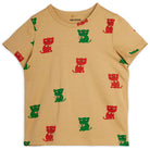 Kittens Tee in Beige by Mini Rodini
