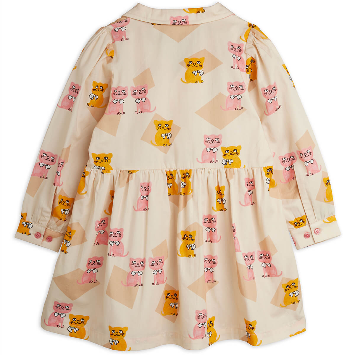 Kittens Woven Dress in Multi by Mini Rodini