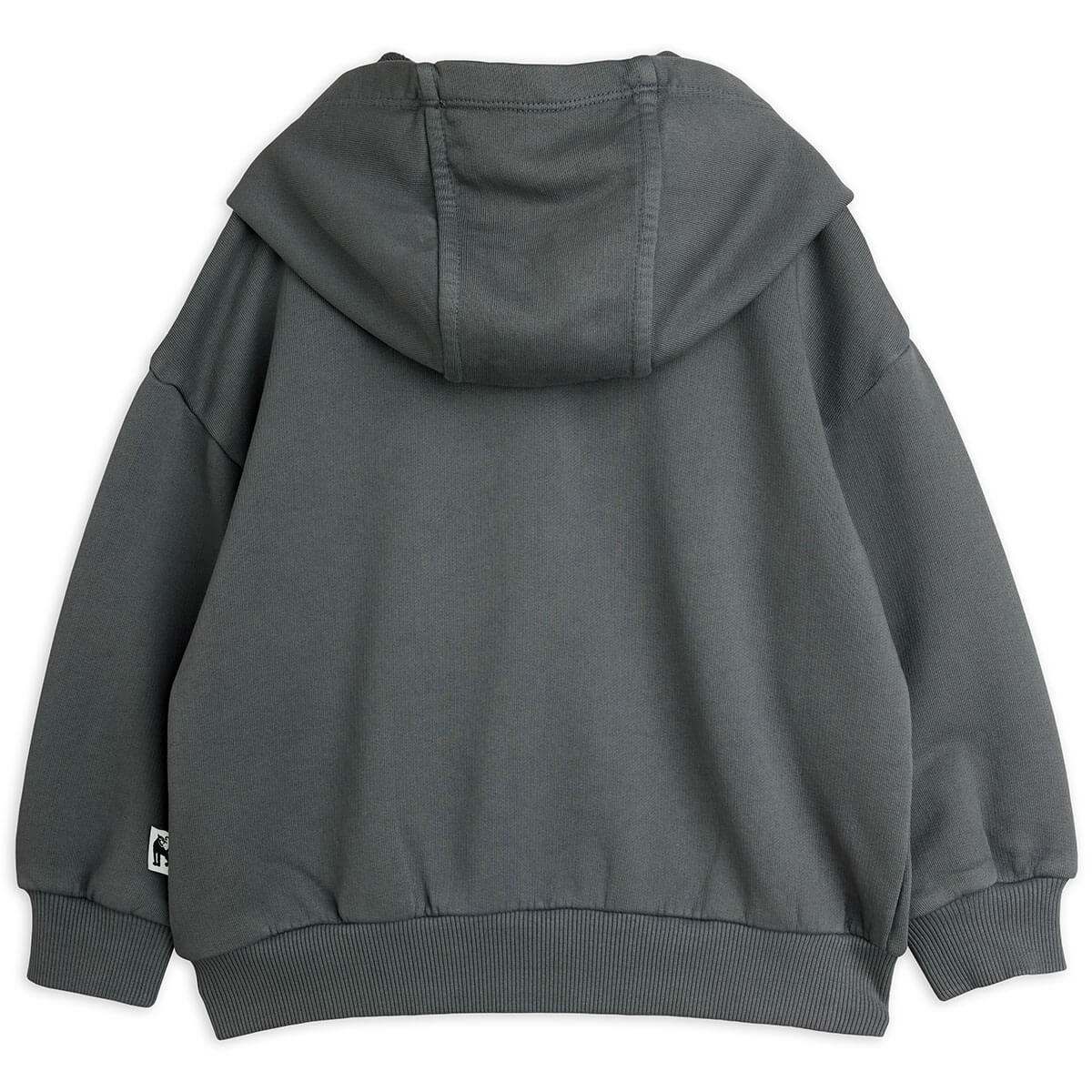 M.Rodini Field Notes Embroidered Hoodie in Grey by Mini Rodini
