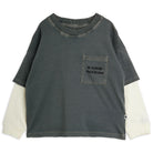 M.Rodini Field Notes Long Sleeve Tee in Grey by Mini Rodini