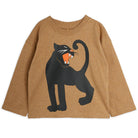 Panther Melange Long Sleeve Tee in Brown by Mini Rodini