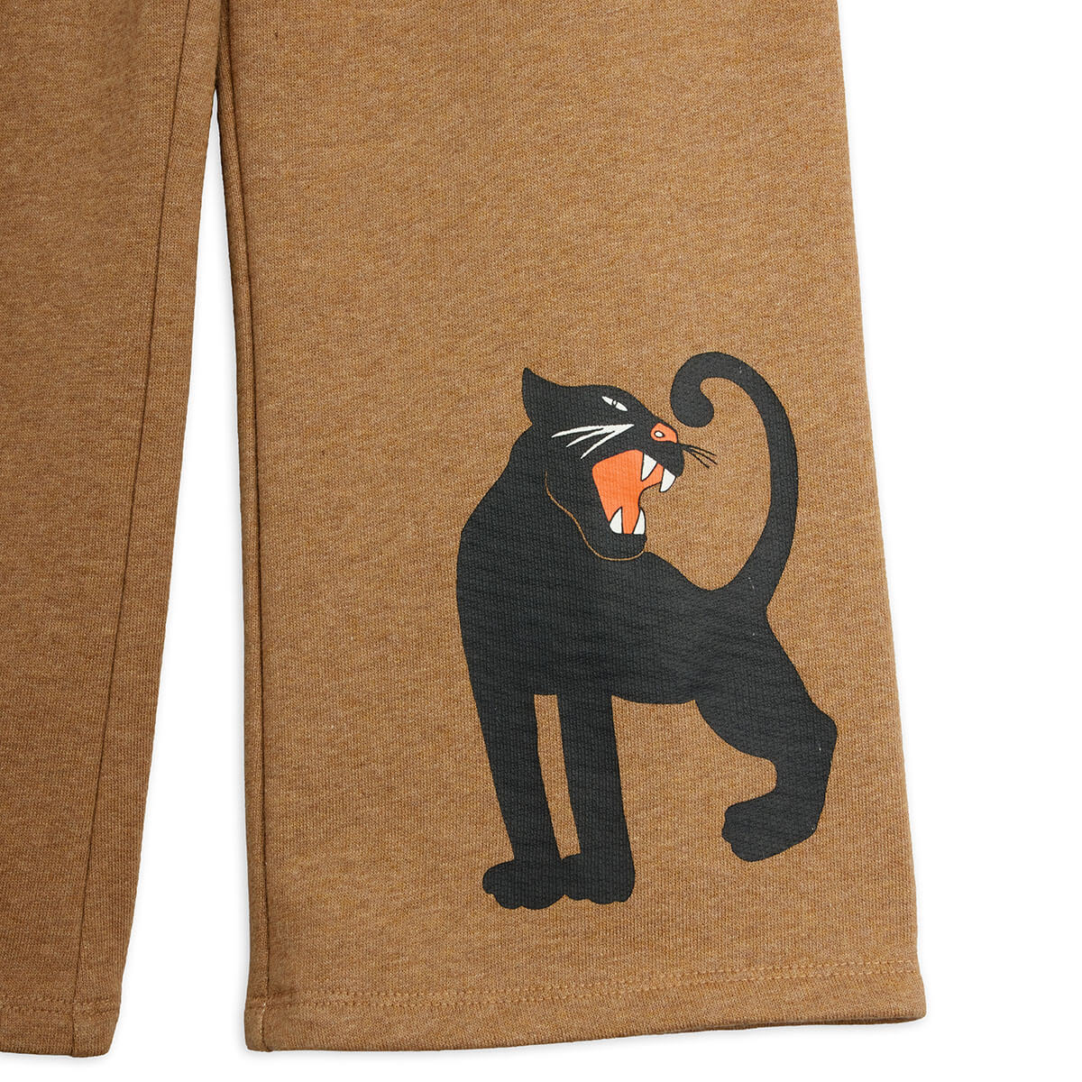 Panther Melange Sweatpants in Brown by Mini Rodini