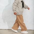 Panther Melange Sweatpants in Brown by Mini Rodini