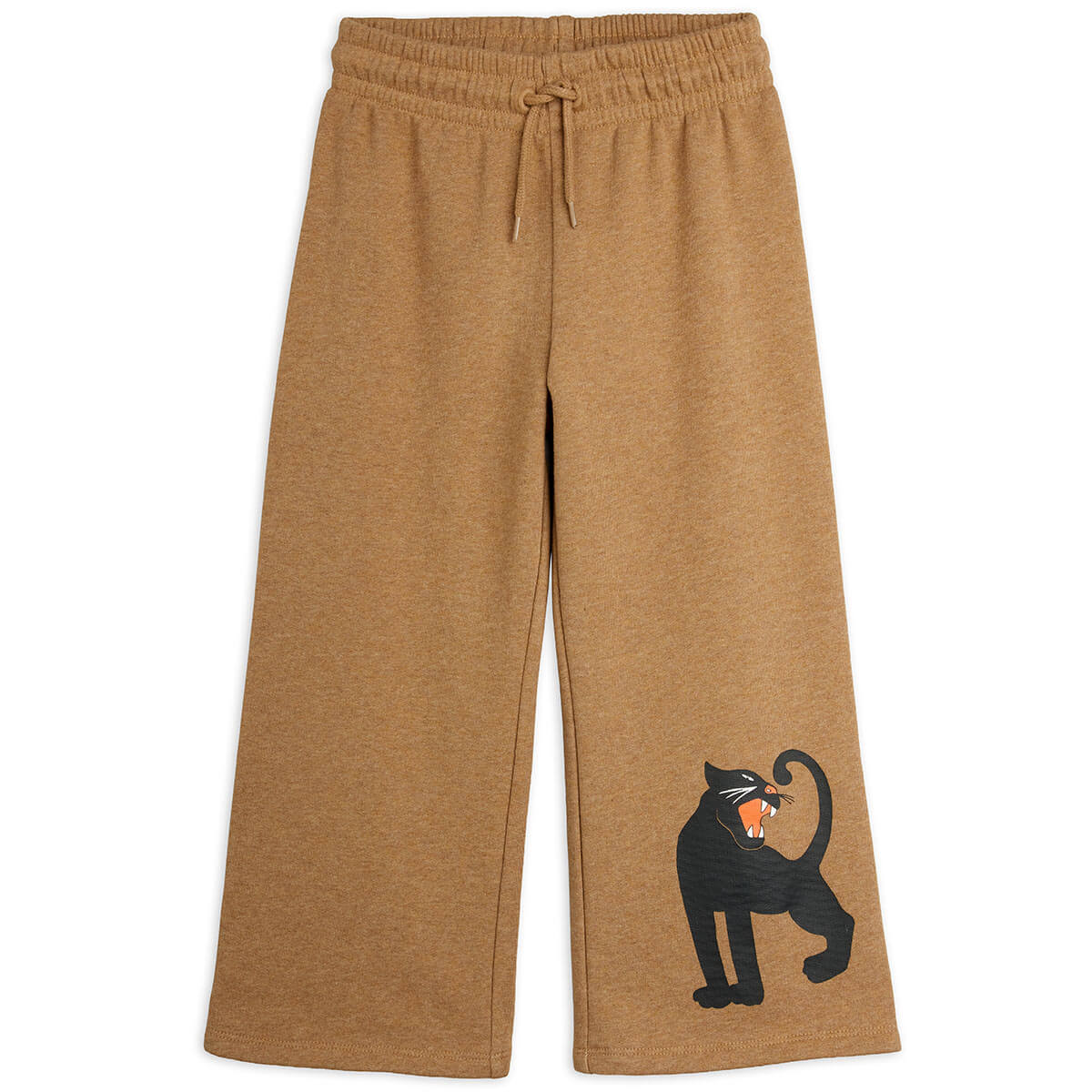 Panther Melange Sweatpants in Brown by Mini Rodini