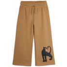 Panther Melange Sweatpants in Brown by Mini Rodini