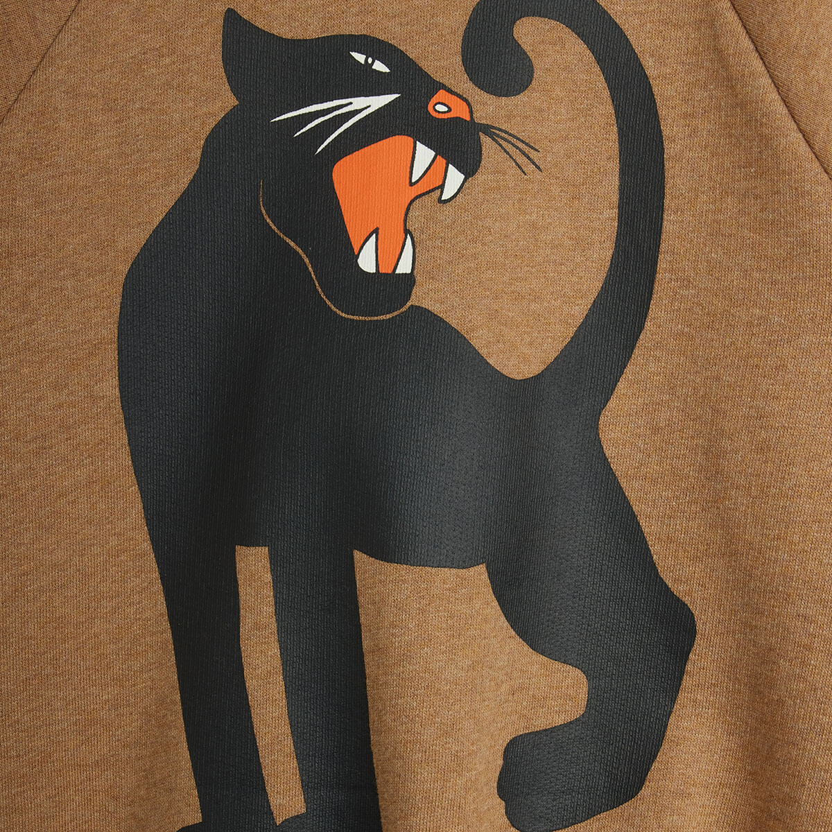 Panther Melange Sweatshirt in Brown by Mini Rodini