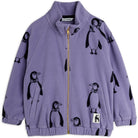 Penguin Fleece Jacket in Purple by Mini Rodini
