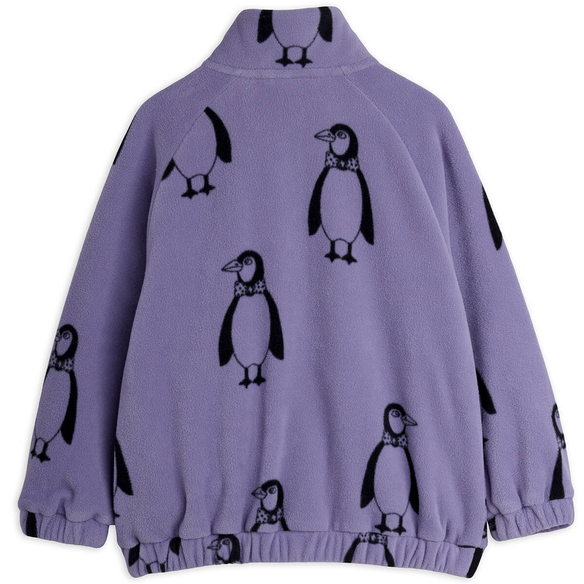 Penguin Fleece Jacket in Purple by Mini Rodini