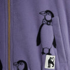 Penguin Fleece Jacket in Purple by Mini Rodini