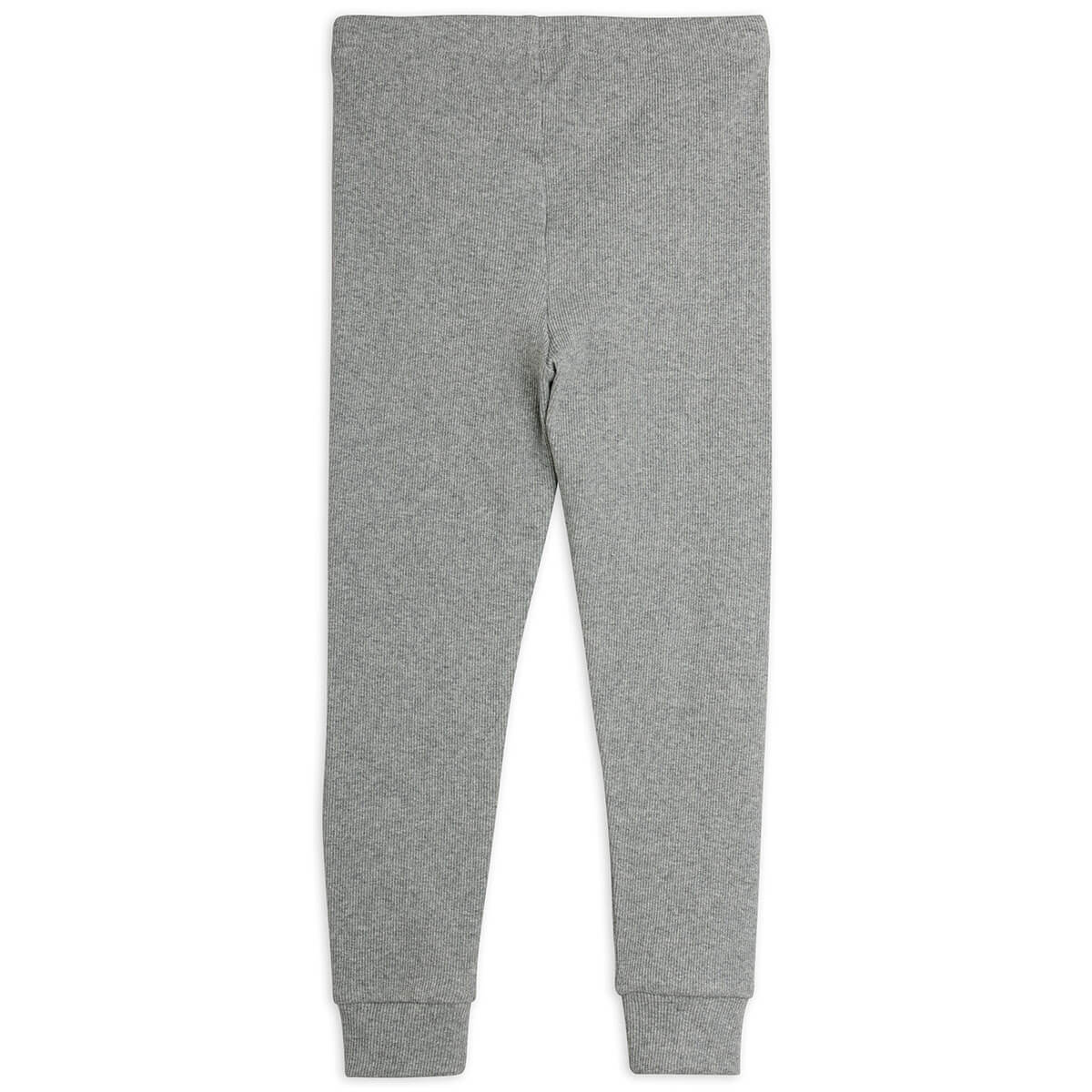 Rabbit Appliqué Leggings in Grey Melange by Mini Rodini