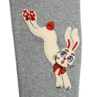 Rabbit Appliqué Leggings in Grey Melange by Mini Rodini