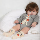 Rabbit Appliqué Long Sleeve Baby Body by Mini Rodini