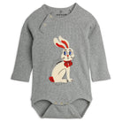 Rabbit Appliqué Long Sleeve Baby Body by Mini Rodini