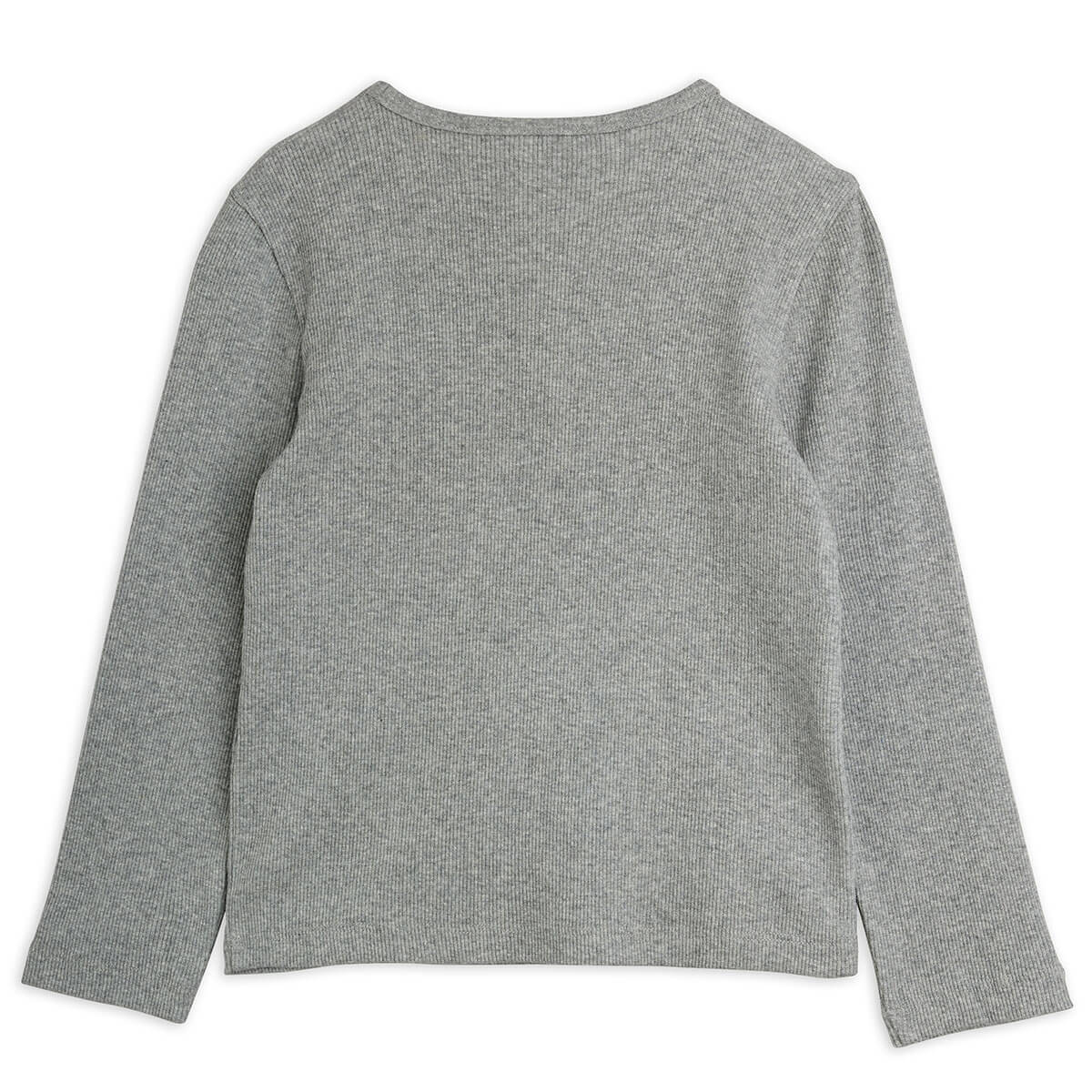 Rabbit Appliqué Long Sleeve Tee in Grey Melange by Mini Rodini