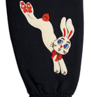 Rabbit Appliqué Sweatpants in Black by Mini Rodini