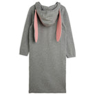 Rabbit Ear Dress in Grey Melange by Mini Rodini
