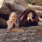Rabbit Ear Dress in Grey Melange by Mini Rodini
