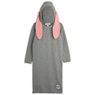 Rabbit Ear Dress in Grey Melange by Mini Rodini