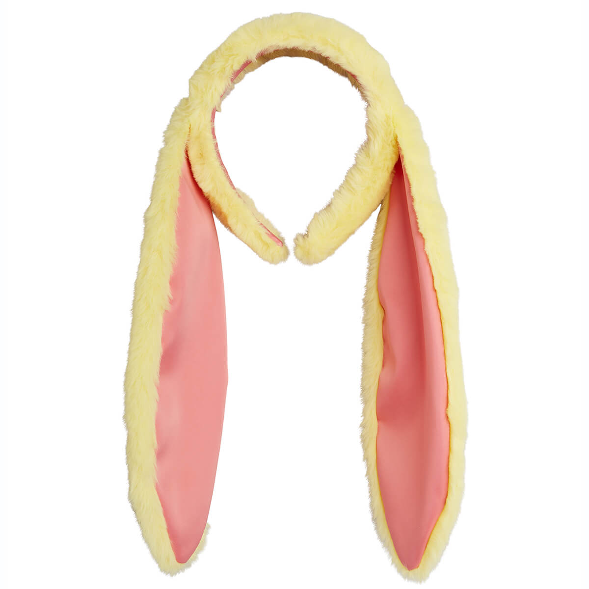 Faux Fur Rabbit Ear Headband in Yellow by Mini Rodini
