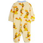 Rabbits Fleece Baby Onesie in Yellow by Mini Rodini