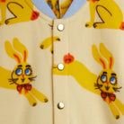 Rabbits Fleece Baby Onesie in Yellow by Mini Rodini