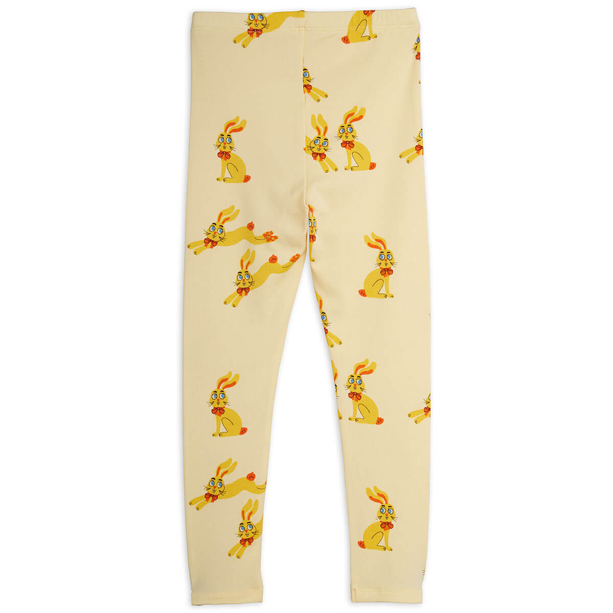 Rabbits Leggings in Yellow by Mini Rodini
