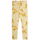 Rabbits Leggings in Yellow by Mini Rodini
