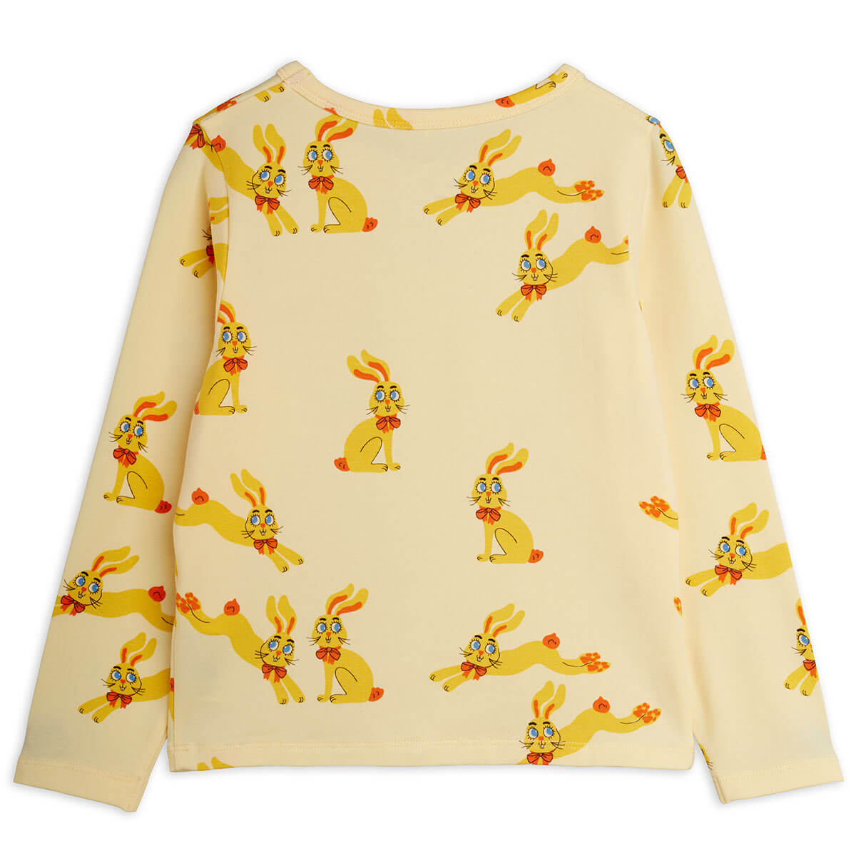 Rabbits Long Sleeve Tee in Yellow by Mini Rodini