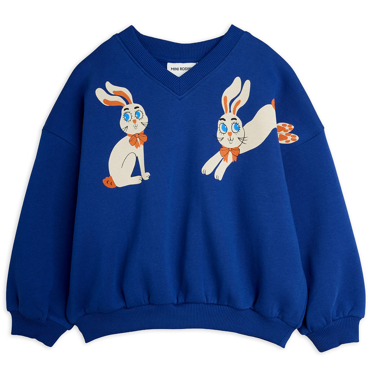 Rabbits Sweatshirt in Blue by Mini Rodini