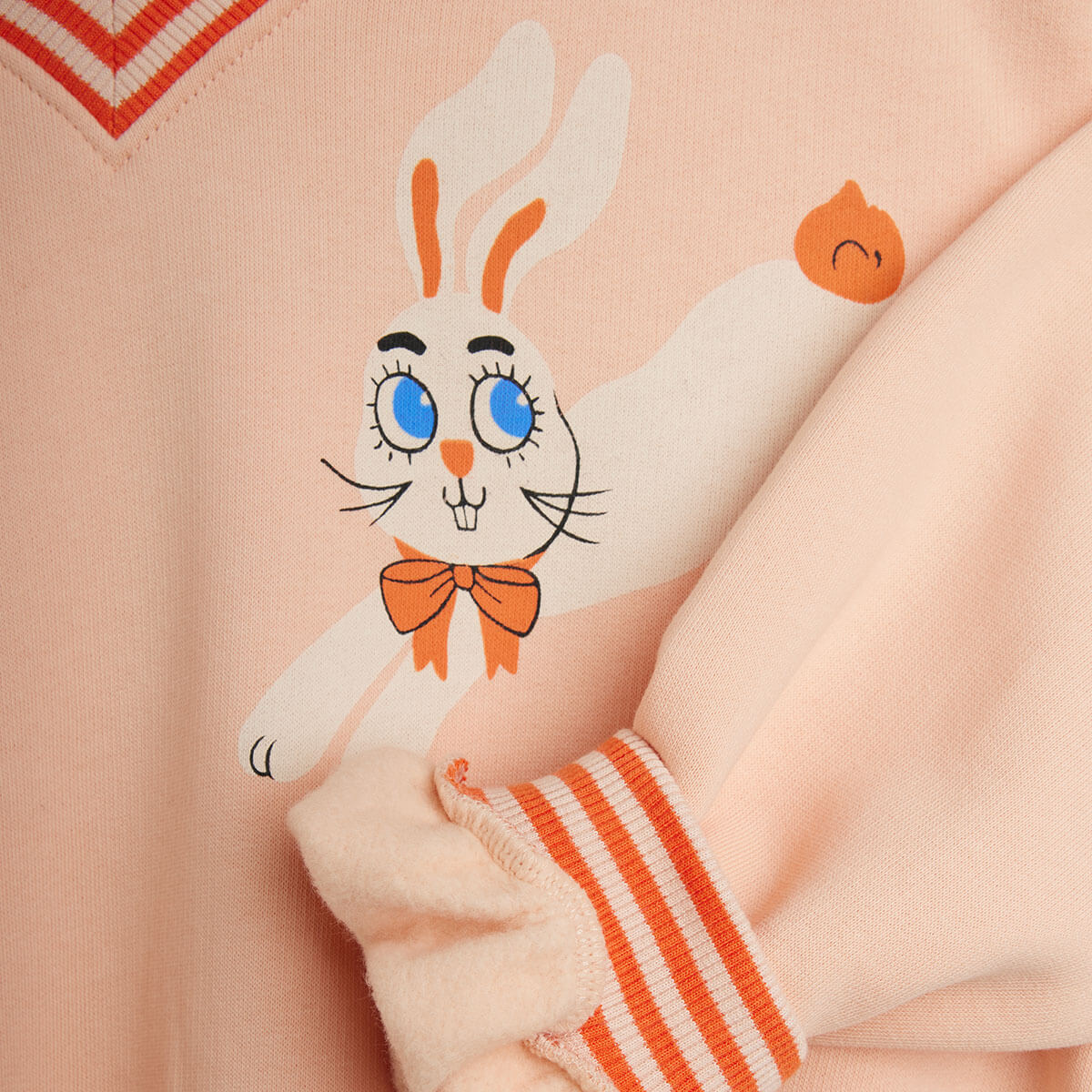 Rabbits Sweatshirt in Pink by Mini Rodini