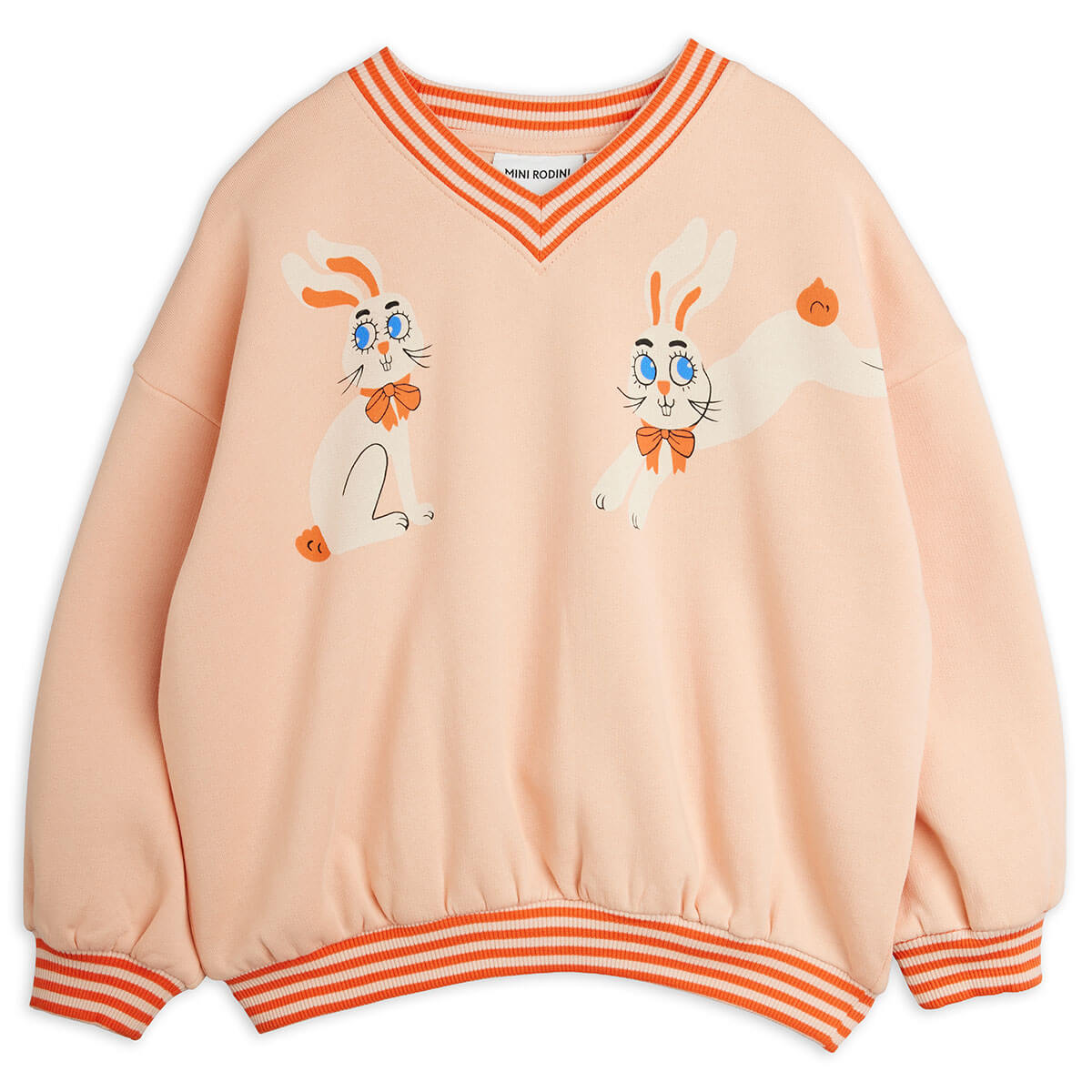 Rabbits Sweatshirt in Pink by Mini Rodini