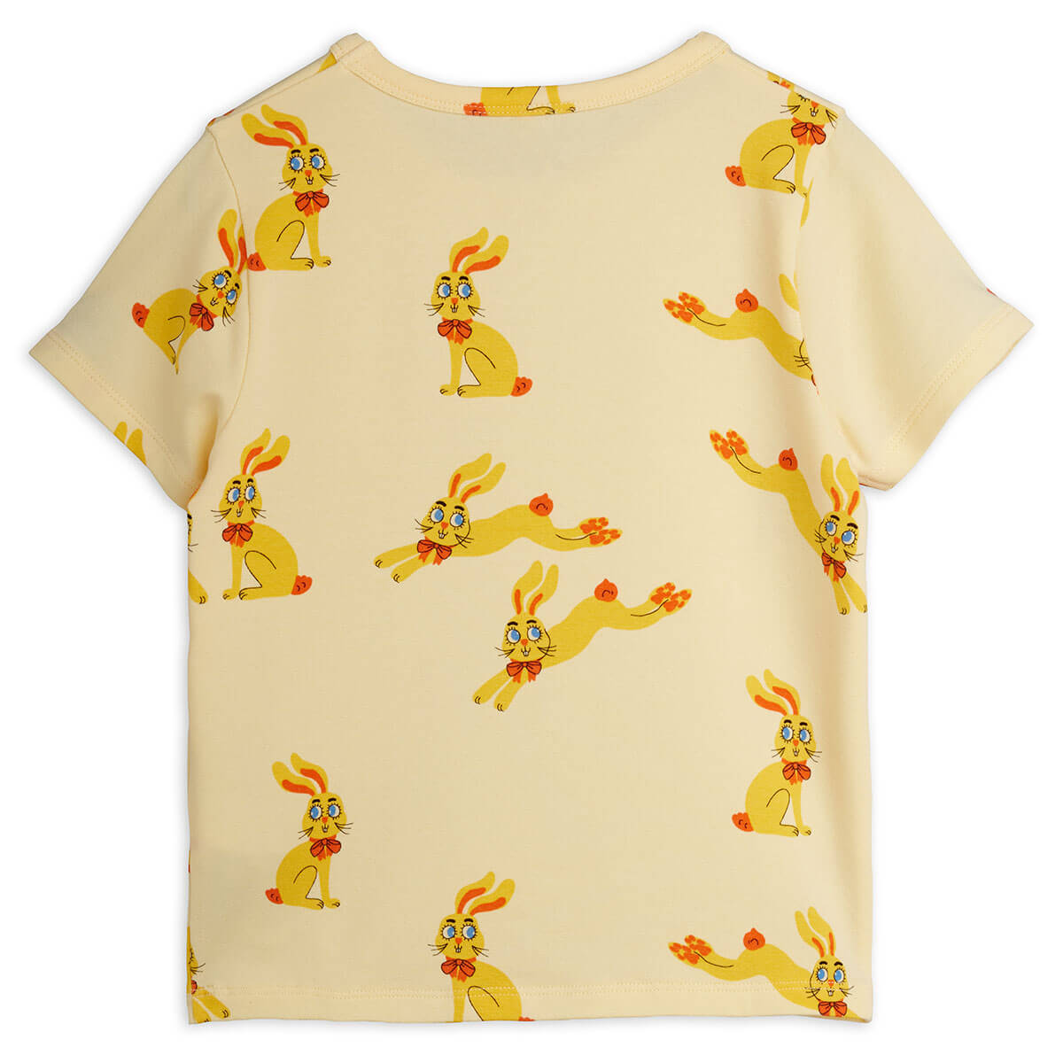 Rabbits Tee in Yellow by Mini Rodini
