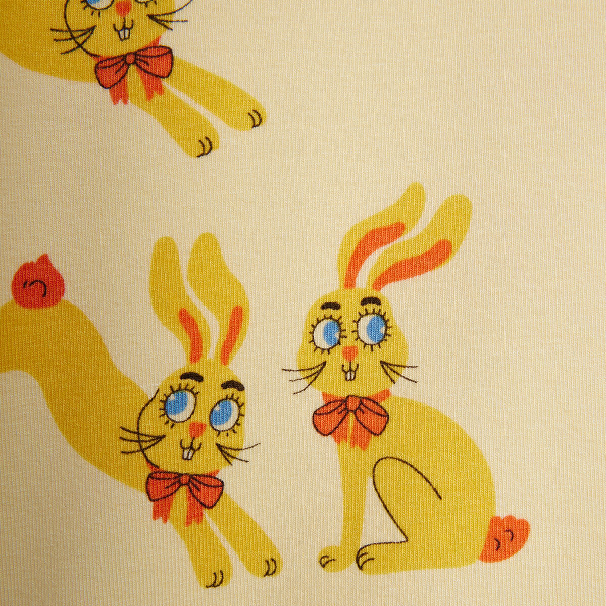 Rabbits Tee in Yellow by Mini Rodini