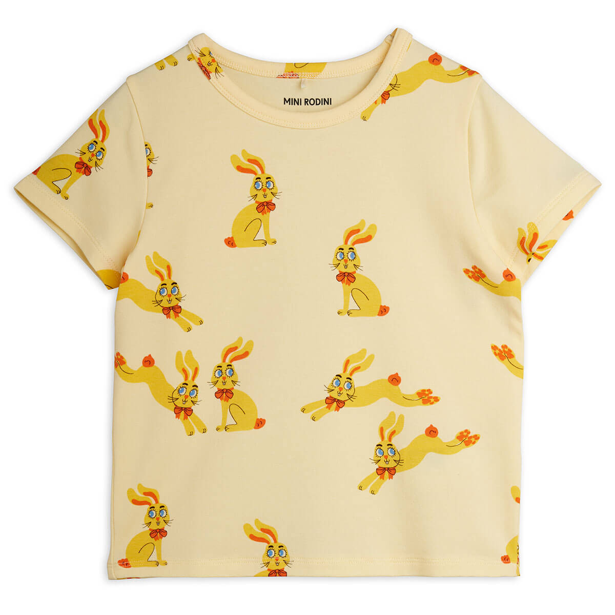 Rabbits Tee in Yellow by Mini Rodini