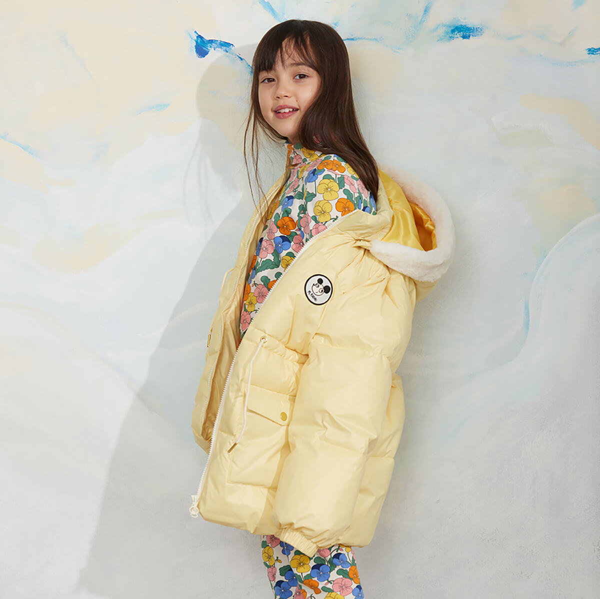 Ritzratz Patch Heavy Puffer Jacket in Yellow by Mini Rodini
