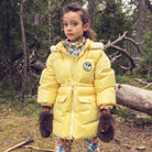 Ritzratz Patch Heavy Puffer Jacket in Yellow by Mini Rodini